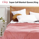 Darrahopens Home & Garden > Bedding Accessorize Clay Super Soft Blanket Queen/King