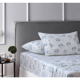 Darrahopens Home & Garden > Bedding Accessorize Cotton Flannelette Sheet Set Flower Bunch Light Blue King