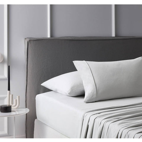 Darrahopens Home & Garden > Bedding Accessorize Cotton Flannelette Sheet Set Light Grey Single