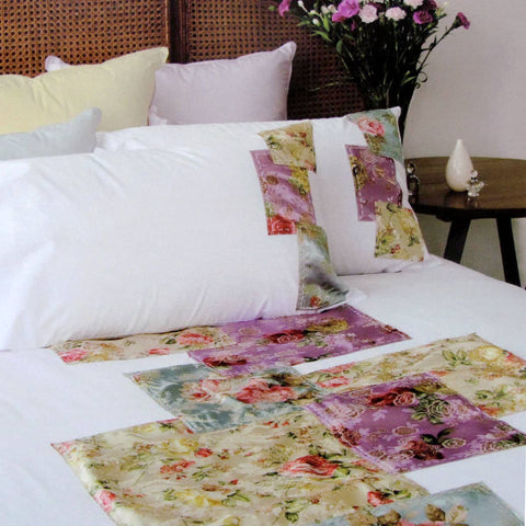 Darrahopens Home & Garden > Bedding Accessorize Country Rose White Quilt Cover Set Queen