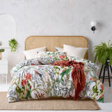 Darrahopens Home & Garden > Bedding Accessorize Currumbin Linen Cotton Printed Quilt Cover Set King