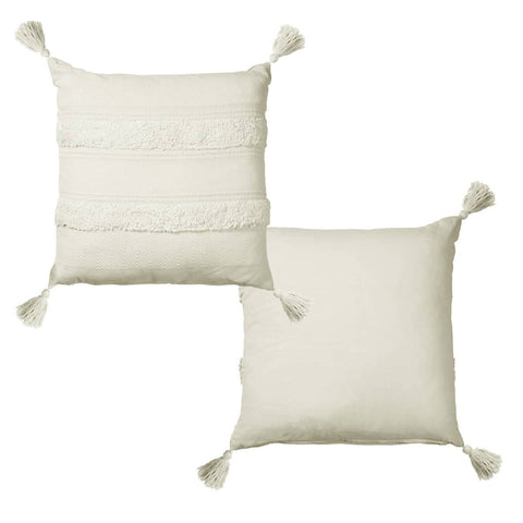 Darrahopens Home & Garden > Bedding Accessorize Indra Cotton Cover Filled Cushion - Off White
