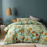 Darrahopens Home & Garden > Bedding Accessorize Kienze Washed Cotton Printed Quilt Cover Set King
