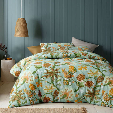 Darrahopens Home & Garden > Bedding Accessorize Kienze Washed Cotton Printed Quilt Cover Set King