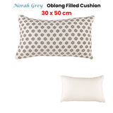 Darrahopens Home & Garden > Bedding Accessorize Norah Grey Rectangular Filled Cushion 30cm x 50cm