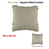 Darrahopens Home & Garden > Bedding Accessorize Nova Sage Square Filled Cushion 45cm x 45cm