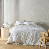 Darrahopens Home & Garden > Bedding Accessorize Orion White Cotton Quilt Cover Set Queen