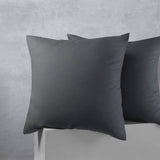 Darrahopens Home & Garden > Bedding Accessorize Pair of Cotton Polyester European Pillowcases Charcoal