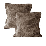 Darrahopens Home & Garden > Bedding Accessorize Pair of Trudie Lace European Pillowcases Chocolate