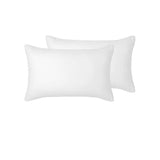 Darrahopens Home & Garden > Bedding Accessorize Pair of White Piped Hotel Deluxe Cotton Standard Pillowcases