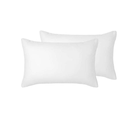 Darrahopens Home & Garden > Bedding Accessorize Pair of White Piped Hotel Deluxe Cotton Standard Pillowcases