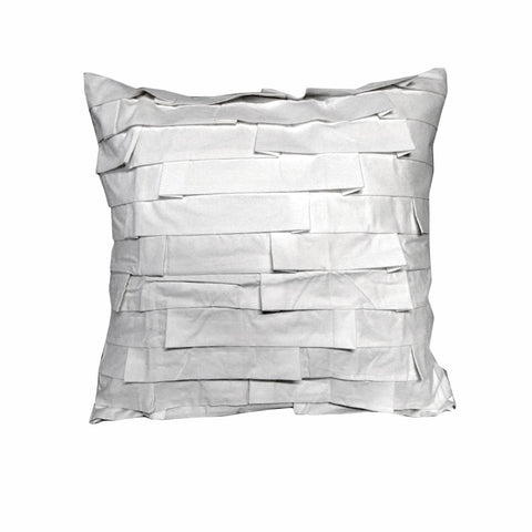 Darrahopens Home & Garden > Bedding Accessorize Pleats White 45x45 cm Square Filled Cushion