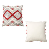 Darrahopens Home & Garden > Bedding Accessorize Ronan White Red Filled Square Cushion