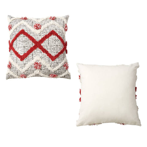 Darrahopens Home & Garden > Bedding Accessorize Ronan White Red Filled Square Cushion