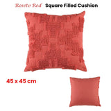 Darrahopens Home & Garden > Bedding Accessorize Roseto Red Square Filled Cushion 45cm x 45cm