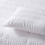 Darrahopens Home & Garden > Bedding Accessorize Seersucker White Cotton Quilt Cover Set Queen