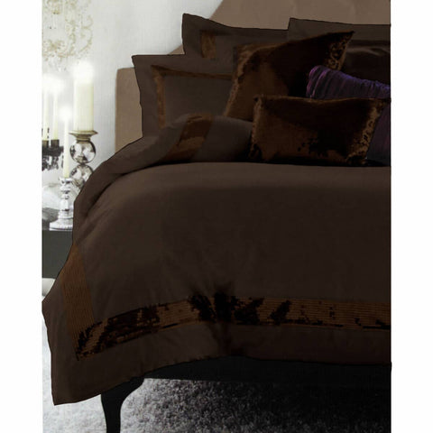 Darrahopens Home & Garden > Bedding Accessorize Sequins Chocolate Quilt Cover Set King