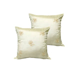 Darrahopens Home & Garden > Bedding Accessorize Set of 2 Tiarni Embroidery Faux Silk Square Cushion Covers