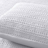 Darrahopens Home & Garden > Bedding Accessorize Soho Waffle White Quilt Cover Set Queen