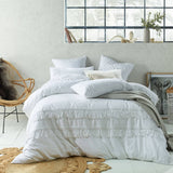 Darrahopens Home & Garden > Bedding Accessorize Tassel Quilt Cover Set White King