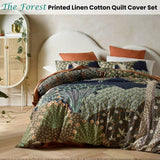 Darrahopens Home & Garden > Bedding Accessorize The Forest Printed Linen Cotton Quilt Cover Set King