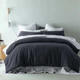 Darrahopens Home & Garden > Bedding Accessorize Waffle Slate Cotton Blend Quilt Cover Set Queen