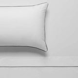 Darrahopens Home & Garden > Bedding Accessorize White/Black Piped Hotel Deluxe Cotton Sheet Set King