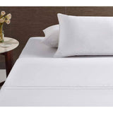 Darrahopens Home & Garden > Bedding Accessorize White Piped Hotel Deluxe Cotton Sheet Set Super King