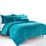 Darrahopens Home & Garden > Bedding Alastairs Augusta Faux Mink Quilt / Comforter Set Emerald Green Single