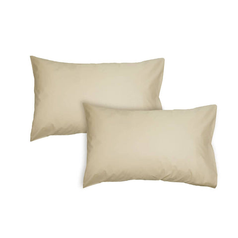 Darrahopens Home & Garden > Bedding Algodon Pair of 300TC Cotton Standard Pillowcases Stone