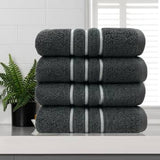 Darrahopens Home & Garden > Bedding amor classic dobby stripe super soft premium cotton bath towel 2 pcs sailor blue
