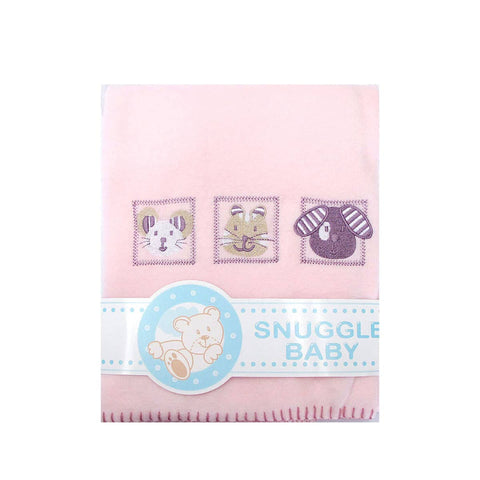Darrahopens Home & Garden > Bedding Animal Pink Embroidered Polar Fleece Baby Blanket 80 x 100 cm