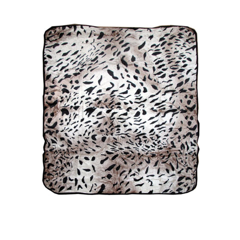 Darrahopens Home & Garden > Bedding Animal Skin Pattern Faux Mink Blanket Queen Jaguar