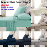 Darrahopens Home & Garden > Bedding Apartmento Easy-care Micro Flannelette Sheet Set Snow King Single