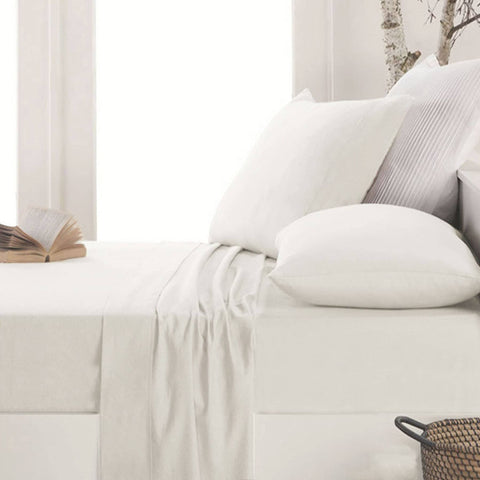 Darrahopens Home & Garden > Bedding Apartmento Easy-care Micro Flannelette Sheet Set Snow King Single