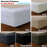 Darrahopens Home & Garden > Bedding Apartmento Stretch Valance Slate LONG SINGLE