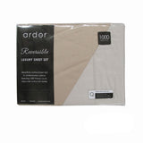 Darrahopens Home & Garden > Bedding Ardor 1000TC Cotton Rich Reversible Sheet Set Taupe KING