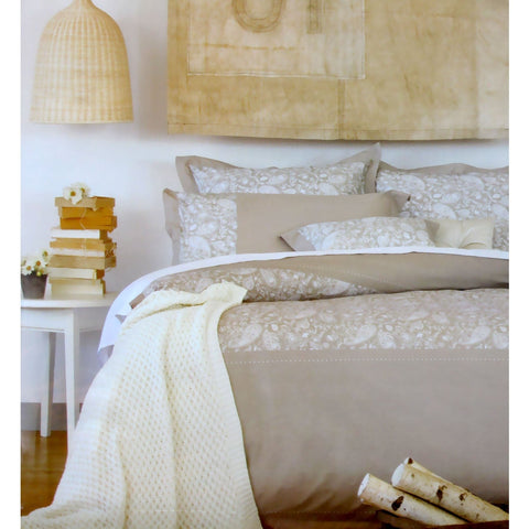 Darrahopens Home & Garden > Bedding Ardor 225TC Cotton Rich Paisley Stone Quilt Cover Set Queen