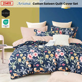 Darrahopens Home & Garden > Bedding Ardor 250TC Ariana Floral Cotton Sateen Quilt Cover Set Queen