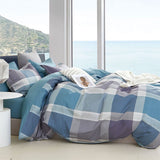 Darrahopens Home & Garden > Bedding Ardor 250TC Costa Check Cotton Sateen Quilt Cover Set Queen