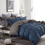 Darrahopens Home & Garden > Bedding Ardor 250TC Oliver Stripes Cotton Sateen Quilt Cover Set King