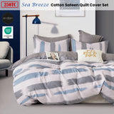 Darrahopens Home & Garden > Bedding Ardor 250TC Sea Breeze Cotton Sateen Quilt Cover Set Queen