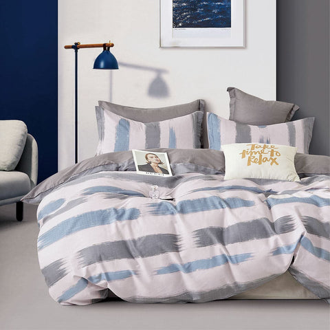 Darrahopens Home & Garden > Bedding Ardor 250TC Sea Breeze Cotton Sateen Quilt Cover Set Queen