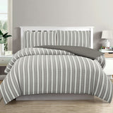Darrahopens Home & Garden > Bedding Ardor Cove Charcoal Seersucker Waffle Quilt Cover Set Queen