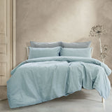 Darrahopens Home & Garden > Bedding Ardor Embre Chambray Linen Look 100% Cotton Quilt Cover Set King