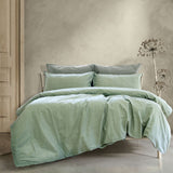 Darrahopens Home & Garden > Bedding Ardor Embre Seagrass Linen Look 100% Cotton Quilt Cover Set Queen