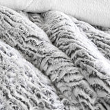 Darrahopens Home & Garden > Bedding Ardor Faux Fur Silver 3 Piece Comforter Set Single/Double