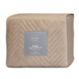 Darrahopens Home & Garden > Bedding Ardor Hana Champagne Embossed Velvet Quilt Cover Set King