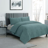 Darrahopens Home & Garden > Bedding Ardor Hana Stormy Sea Embossed Velvet Quilt Cover Set Queen