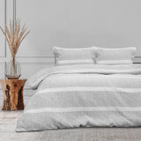 Darrahopens Home & Garden > Bedding Ardor Liam Chenille Textured Grey Quilt Cover Set King